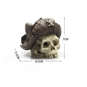 ของตกแต่งตู้ปลา บ้านเลี้ยงสัตว์เลื้อยคลาน แมงมุม แมงป่อง งู รูปทรงหัวกะโหลก สำหรับเลี้ยงและหลบหนี - Product Image 4