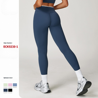 Leggings de yoga taille haute unis pour femmes, respirants, écologiques, séchage rapide, pour le sport, la course, la gym, le fitness, couleur contrastante