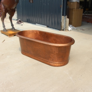 Bañera Ovalada Moderna Independiente <span class=keywords><strong>de</strong></span> Cobre Ecológica Estilo Japonés para Baño - Product Image 3