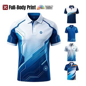 Wholesale DTG <b>Polo</b> Shirt Polyester Promotional <b>Polo</b> Shirt Custom Logo Quick Dry Polyester Sublation Uniform Event Workwear - Product Image 2