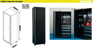 Industrial Modular Workstation | <b>Tool</b> <b>Cabinet</b> + Pegboard Wall System Heavy-Duty Steel Swivel Casters 7 Drawers OEM/ODM - Product Image 5