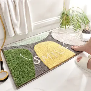 Alfombrilla absorbente de microfibra para baño, felpudo antideslizante, lavable, superventas