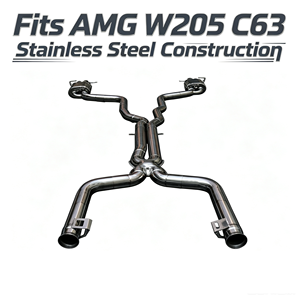 Système d'échappement complet en acier inoxydable Vortex Racing SS304 pour Benz W205 C63 AMG V8, pièces de tuning pour un son performance. - Product Image 1