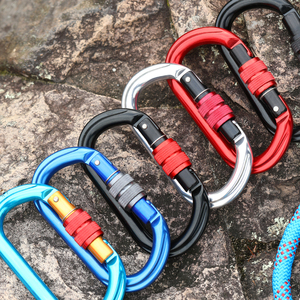 Nhà Máy Giá Nhiệm Vụ Nặng Nề Hình Bầu Dục Loại Tùy Biến Màu Sắc Hàng Không Nhôm 7075 Carabiner Leo Núi Carabiner Móc - Product Image 6