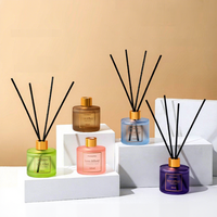 Diffuseur d'aromathérapie sans feu 50 ml, sans alcool, parfum léger longue durée 60-90 jours, pour toilettes et salles de bain intérieures