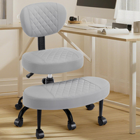 Chaise de bureau ergonomique Cloud Cross, chaise de méditation avec roulettes, siège réglable en hauteur pour TDAH, chaise large pour s'agenouiller