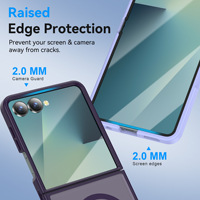 Étui de protection magnétique anti-chute et anti-traces de doigts pour Samsung Galaxy Z Flip7 et Z Flip6