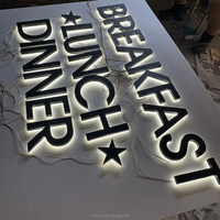Enseigne commerciale personnalisée, lettres en relief 3D, enseigne rétroéclairée, signalétique extérieure pour magasins, logo mural, acier inoxydable, entreprises, hôpitaux