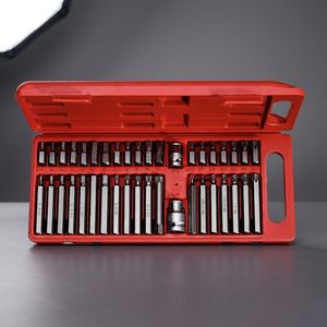 Kit d'outils résistant aux chocs CRV avec poignée en T, 40 pièces, ensemble complet d'outils en acier allié antirouille pour chariot à outils d'atelier - Product Image 3