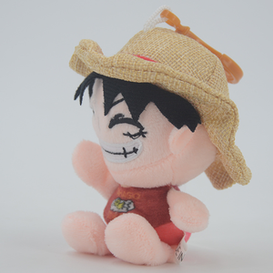 พวงกุญแจอนิเมะลูฟี่น่ารักแบบปักสำหรับตกแต่งกระเป๋าเป้สะพายหลังและเครื่องกรงเล็บ - Product Image 4