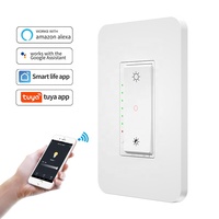 Commutateur de gradation intelligent 3 voies US OEM/ODM avec Alexa et Google Assistant Télécommande mobile/Bouton de synchronisation Commutateur de gradation
