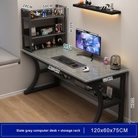 Bureau de jeu ergonomique en forme de Z, surface en fibre de carbone, poste de travail pour la maison et le bureau