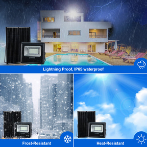 Kcd pin mới siêu sáng phát hiện chuyển động chống cháy nổ 4000K 8000 lumen 50W 100W 200W 300W Đèn lũ ngoài trời năng lượng mặt trời - Product Image 3