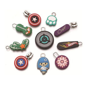 Factory Custom Logo Zipper Pullers DIY Cartoon Soft Rubber Silicone Pvc Zipper <strong>Pulls</strong> Cord