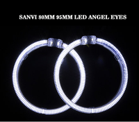 Kit de phares LED Angel Eye pour automobile avec ballast, 80mm 95mm, 6 couleurs au choix
