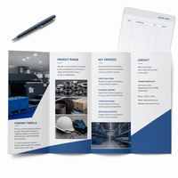 Brochure personnalisée tri-pliée pour présentation de produits et services d'entreprise B2B