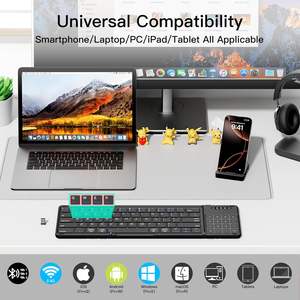 Hot Sale Portable BT <strong>Wireless</strong> Foldable <strong>Keyboard</strong> Scissor Supports 4 Devices Connection Compatible for Windows IOS <strong>Mac</strong> OS System - Product Image 3