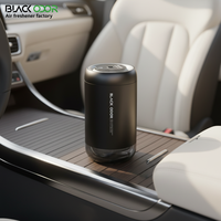 Diffuseur d'arômes de luxe moderne en métal noir, vaporisateur d'ambiance, diffuseur d'aromathérapie, parfum de voiture rechargeable, alimenté par USB