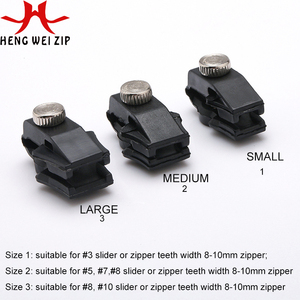 Fermeture éclair noire détachable à verrouillage automatique 3 #   5 #   8 #   10 #   Réparation, remplacement, tirette de fermeture éclair amovible pour vêtements, sacs, bagages - Product Image 2