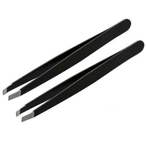 Pince à épiler de luxe écologique en acier inoxydable à haute teneur en carbone, à pointe incurvée et pointue, pour sourcils et faux cils, outil de beauté polyvalent - Product Image 4