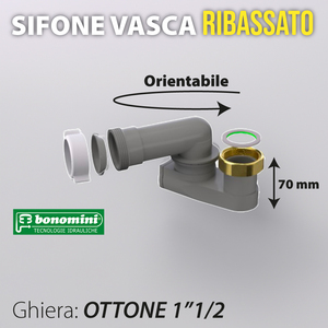 Ajustable 1 \ "1/2X40 \" Sifón rebajado para herramienta de torneado de columna de baño - Product Image 5