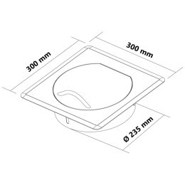 Porta di caduta STYLO SQUARE S (Bianco|Nero) - Condotto per la biancheria - Product Image 4