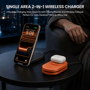 ที่ชาร์จไร้สายแบบพับได้ 25W แม่เหล็ก 2in1 360 °   แท่นชาร์จเร็วแบบหมุนได้สำหรับโทรศัพท์มือถือ สำหรับ AirPod สำหรับใช้ในรถยนต์ สำนักงาน และการเดินทาง - Product Image 2