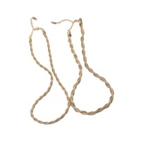 Joolim — collier en acier inoxydable plaqué or 18K, chaîne avec corde creuse rugueuse, bijoux à la mode, vente en gros