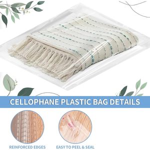 70 แพ็ค 12x18 นิ้วถุงแก้วใสพลาสติกใสสำหรับเสื้อผ้าห่อของขวัญของชำร่วยงานปาร์ตี้งานศิลปะการจัดเก็บ - Product Image 3