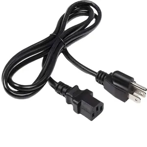 NEMA 5-15P to IEC C13 extension cord north American electrical outlets SVT SJT PVC jacket Computer Monitor black Power Cord