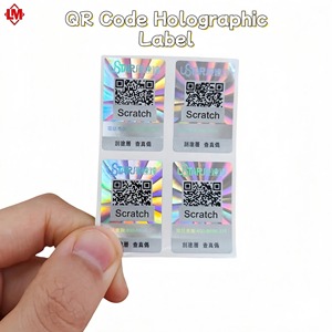 ملصق أمان مخصص قابل للخدش مع رمز QR ثلاثي الأبعاد وهولوغرافي ذاتي اللصق، قابل للتتبع ومضاد للتزوير لتوثيق المنتجات - Product Image 1