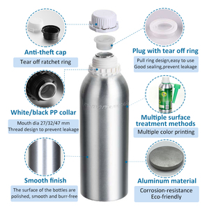 Bouteille en métal sans Bpa Logo personnalisé bouteilles de soins de la peau en aluminium recyclé 50ml couvercle antivol <span class=keywords><strong>huile</strong></span> essentielle bouteille vide emballage - Product Image 2