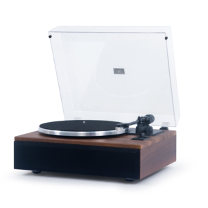 Tocadiscos de vinilo con altavoces, tocadiscos Vintage para discos de vinilo, soporte de mesa giratoria accionado por correa, reproducción inalámbrica de 2 velocidades - Product Image 1