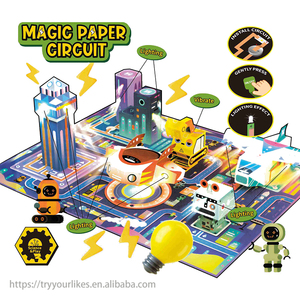 Ept noveltier trò chơi đồ chơi Montessori chiếu sáng tương lai đô thị ma thuật Bảng giấy mạch tự làm đồ chơi cho trẻ em - Product Image 1