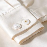 Boutons en fausses perles effet écaille de tortue, brillants, blancs, 15*12MM, avec boucle métallique pour chemisiers et chemises