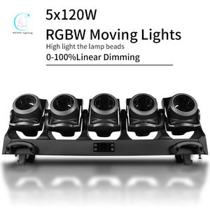 Equipo de Iluminación para Escenarios, Luces Móviles de Cabeza Beam 5, Luces Móviles de Cabeza LED de 5x120w para Interiores - Product Image 2