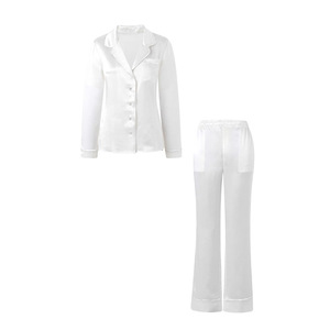 Pigiama Estivo di Lusso in Seta di Alta Qualità per <span class=keywords><strong>Donna</strong></span>, Maniche Lunghe - Product Image 2