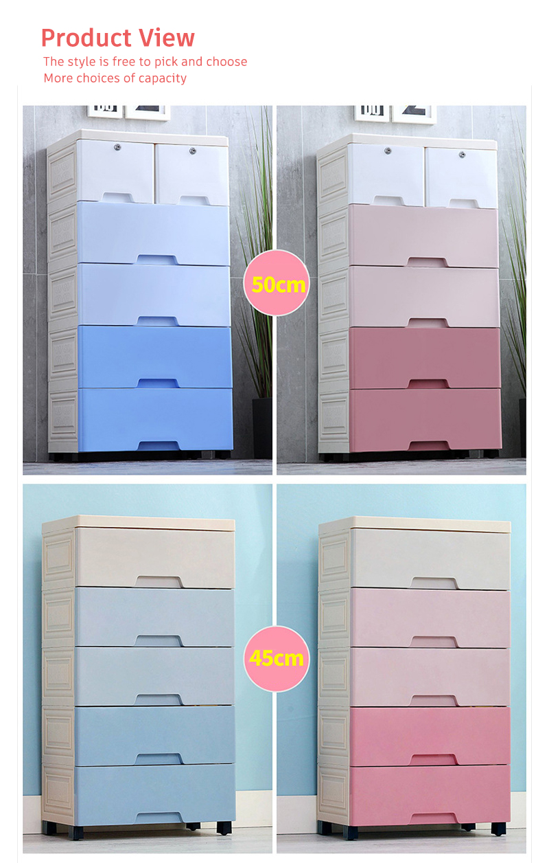 ABS material MDF top colorful drawer clothes cabinets
4 layers,5 layers plastic storage cabinet