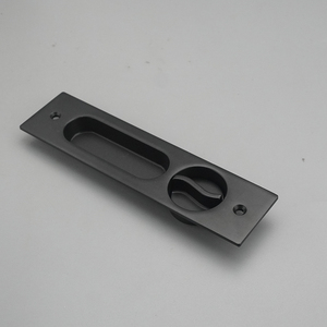 Poignée de <span class=keywords><strong>porte</strong></span> <span class=keywords><strong>coulissante</strong></span> moderne de luxe en fer et zinc, corps de serrure noir, installation facile, garantie 3 ans, conception ambidextre pour - Product Image 4