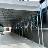 Tente mobile imperméable sans parois latérales avec structure en acier galvanisé pour atelier d'usine