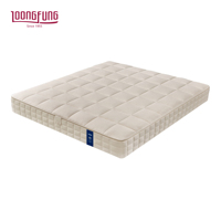 Colchón Híbrido de Muelles Ensacados con Relleno de Lino Natural, Algodón y Lana, Tamaños King y Queen, Personalizado, para Hotel y Apartamento, Venta al por Mayor, OEM, ODM, LOONGFUNG