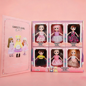 Muñeca <span class=keywords><strong>de</strong></span> ojos artificiales BJD para niños, juguetes para bebés <span class=keywords><strong>de</strong></span> 16cm y 13 articulaciones, 6 tipos <span class=keywords><strong>de</strong></span> ropa mezclados por caja - Product Image 6