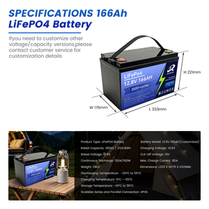 Batterie LiFePO4 166AH 12V à semi-conducteurs, 6000 cycles, remplacement pour batteries au plomb-acide - Product Image 2