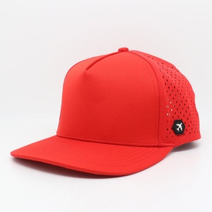 Casquette de baseball personnalisée de haute qualité à 5 panneaux, en tissu Oxford réglable, avec trous perforés découpés au laser, style streetwear - Product Image 3