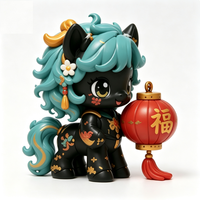 Lanterne Lumineuse en PVC Personnalisable et Amusante, Boîte Mystère Cheval 9cm, Jouet Promotionnel, Figurine de Collection Designer, Cadeau, Jouet d'Art, Collections