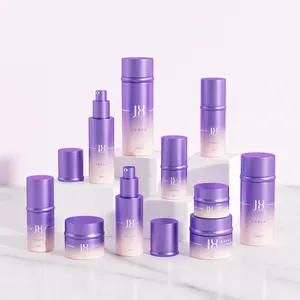 Custom Matte Skincare Packaging Set 20 30 50 60 80 100 120 Ml Luxury Cosmetic Toner Lotion Pump Bottle And Cream Glass Jar