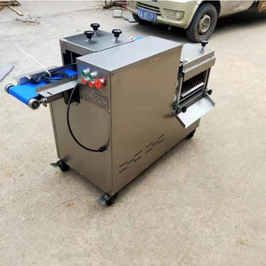 Machine multifonctionnelle industrielle pour couper les cubes de poulet frais hprizontal équipement de boucherie trancheuse à viande automatique - Product Image 2