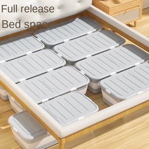 Venta al por mayor barato de gran capacidad de largo tamaño deslizante debajo de la cama caja de almacenamiento de ropa de plástico organizador de almacenamiento de cama - Product Image 2