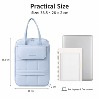 Housse fine pour ordinateur portable de 13, 13,3 et 14 pouces, sac de transport rembourré pour ordinateur portable avec poignées d'épaule, sac portable imperméable
