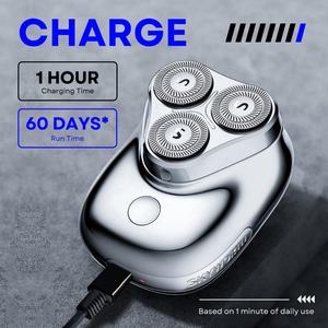 Dropshipping 3D Rotary Mini Afeitadora eléctrica para hombres IPX7 impermeable recargable <span class=keywords><strong>barba</strong></span> afeitadora máquina de afeitar eléctrica para el hogar - Product Image 6